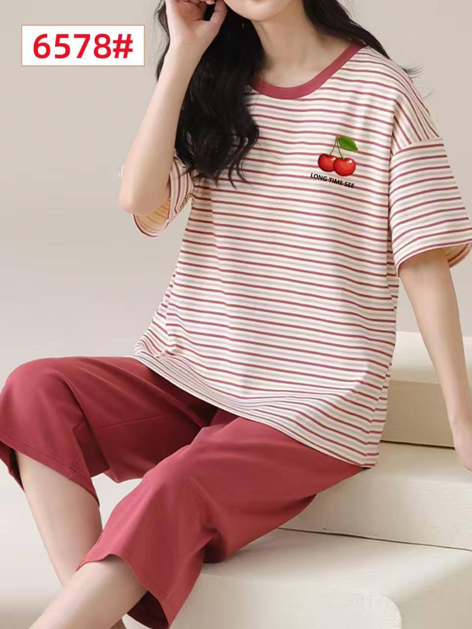 ست بلوز شلوار نخی پنبه کد : 2925