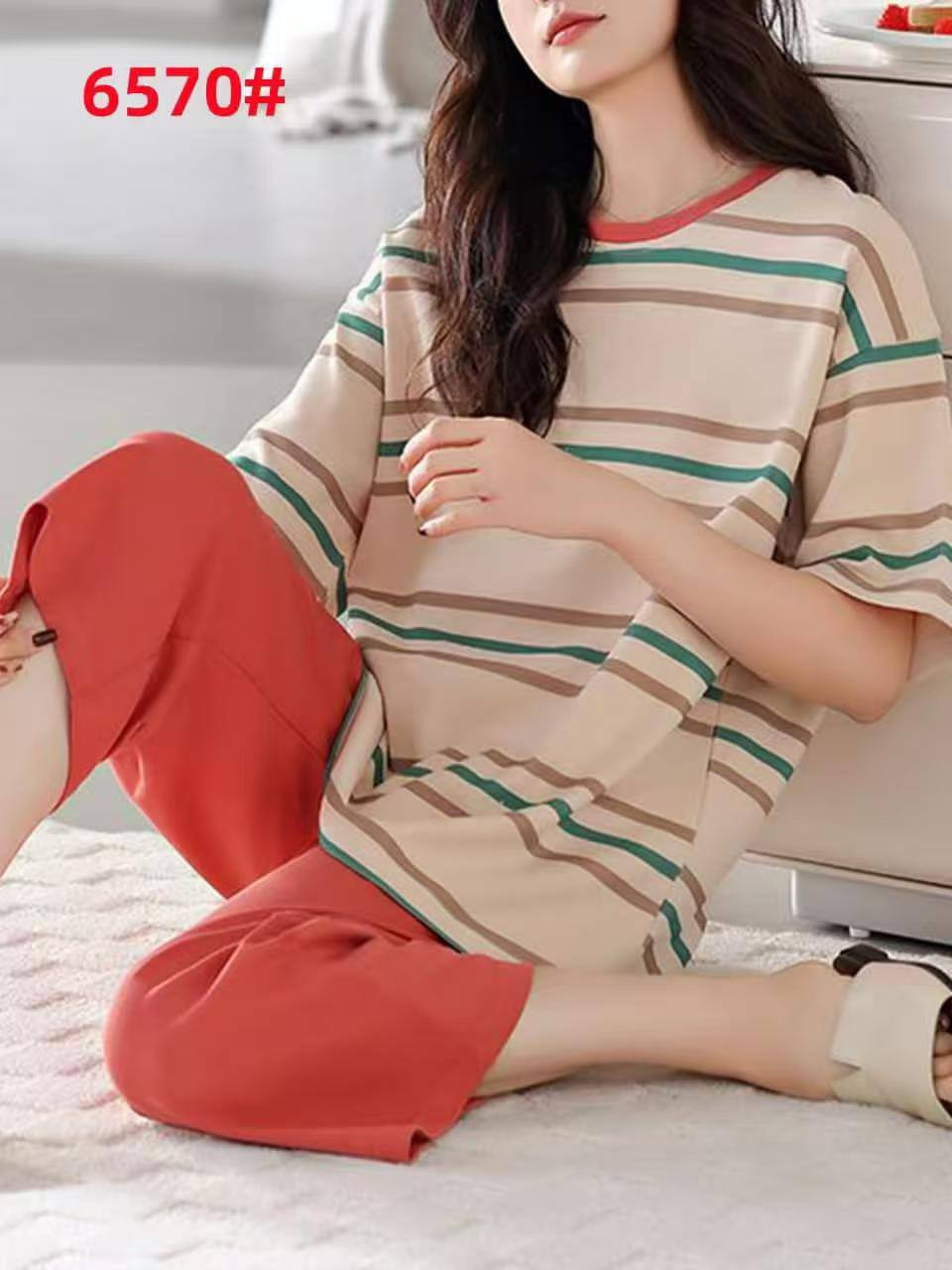 ست بلوز شلوار نخی پنبه کد  : 2929