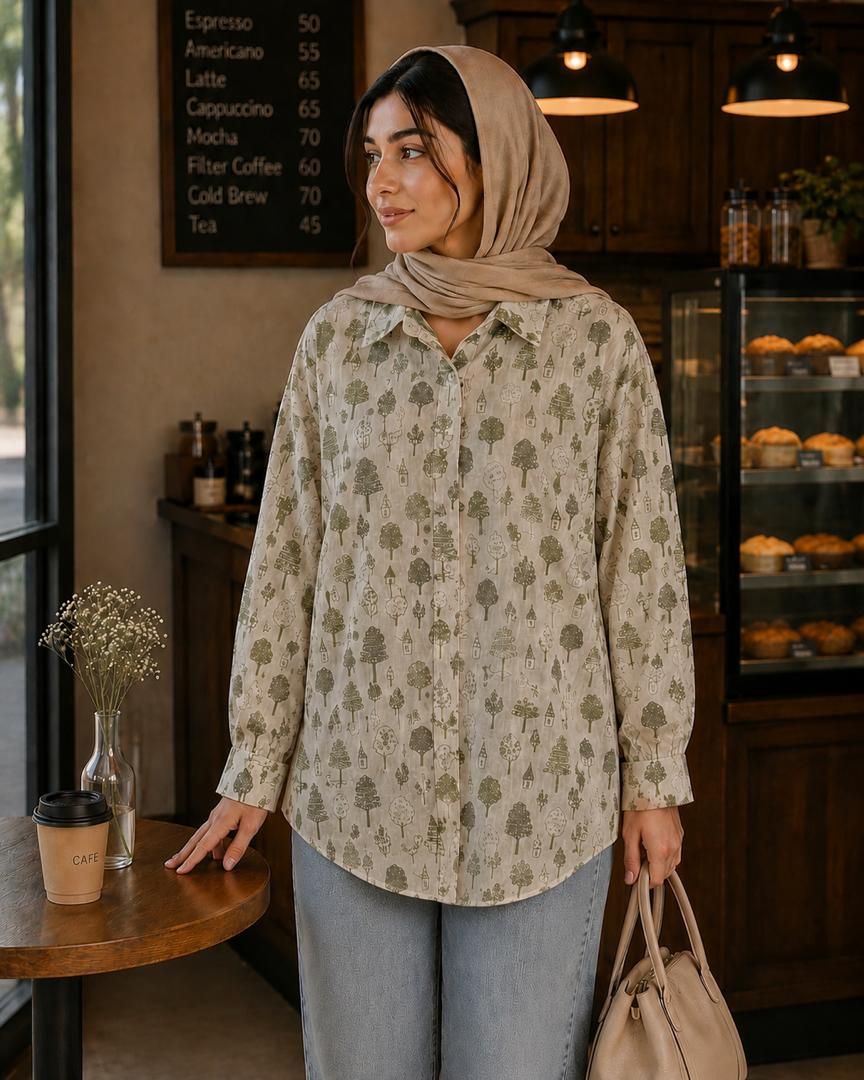 شومیز نخ کتان تابستونی کد : 2956