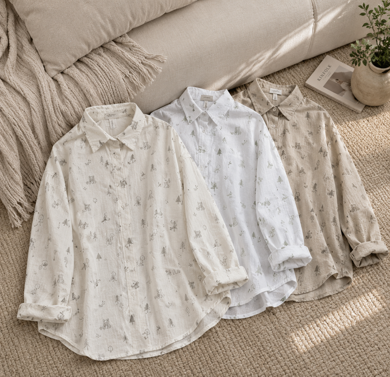 شومیز نخ کتان تابستونی  کد: 2954