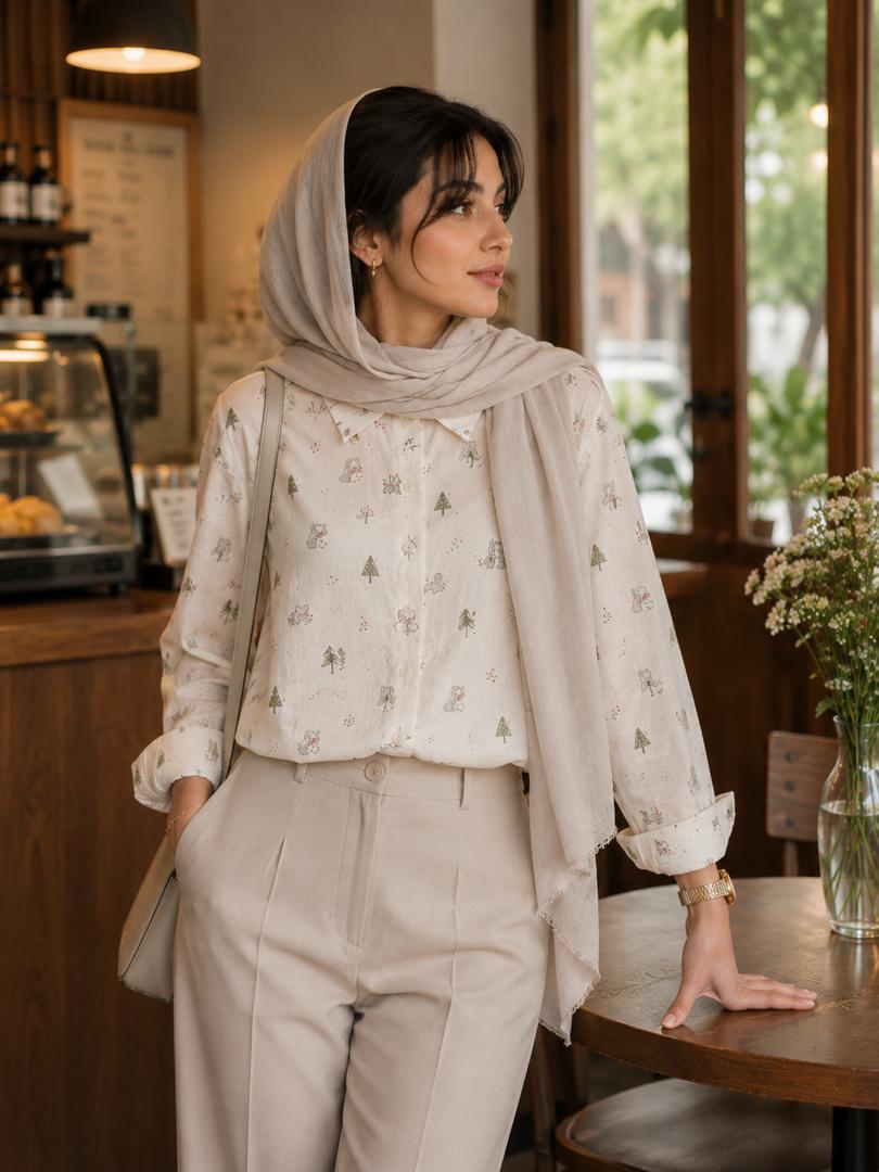 شومیز نخ کتان تابستونی  کد: 2954
